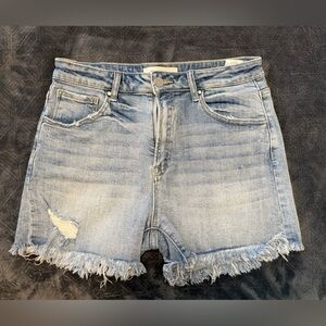 Wild Oak Boutique - Clayton Risen Shorts - Light Wash - High Rise